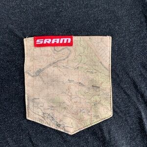 Black T-Shirt with Tan Pocket